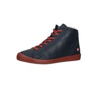 Schnürstiefelette SOFTINOS "softinos Stiefelette Leder", Damen, Gr. 37, navy, Leder, Schuhe Schnürstiefelette (58552956-37) navy