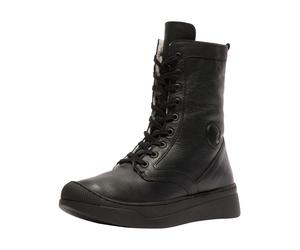 Schnürstiefelette SOFTINOS "softinos Stiefelette Leder", Damen, Gr. 38, schwarz, Leder, Schuhe Schnürstiefelette (25869445-38) schwarz