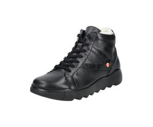 Schnürstiefelette SOFTINOS "softinos Stiefelette Leder", Damen, Gr. 39, schwarz, Leder, Schuhe Schnürstiefelette (30275664-39) schwarz