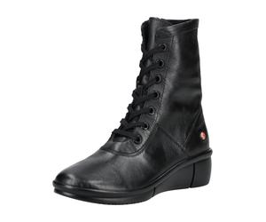 Schnürstiefelette SOFTINOS "softinos Stiefelette Leder", Damen, Gr. 39, schwarz, Leder, Schuhe Schnürstiefelette (56639367-39) schwarz