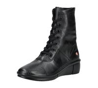 Schnürstiefelette SOFTINOS "softinos Stiefelette Leder", Damen, Gr. 40, schwarz, Leder, Schuhe Schnürstiefelette (56639367-40) schwarz