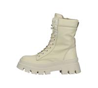 Schnürstiefelette STEVE MADDEN "STEVE MADDEN Stiefelette Leder", Damen, Gr. 40, beige (weiß), Leder, Schuhe Schnürstiefelette (37745341-40) weiß