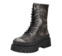 Schnürstiefelette STEVE MADDEN "STEVE MADDEN Stiefelette Leder", Damen, Gr. 40, grau (dunkelgrau), Leder, Schuhe Schnürstiefelette (58416147-40) dunkelgrau