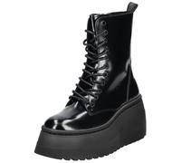 Schnürstiefelette STEVE MADDEN "STEVE MADDEN Stiefelette Lederimitat", Damen, Gr. 40, schwarz, Lederimitat, Schuhe Schnürstiefelette (17609110-40) schwarz