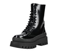 Schnürstiefelette STEVE MADDEN "STEVE MADDEN Stiefelette Lederimitat", Damen, Gr. 41, schwarz lack, Lederimitat, Schuhe Schnürstiefelette (93403454-41) schwarz lack