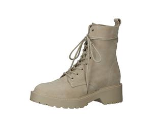 Schnürstiefelette STEVE MADDEN "STEVE MADDEN Stiefelette Veloursleder", Damen, Gr. 37, beige, Veloursleder, Schuhe Schnürstiefelette (23919333-37) beige