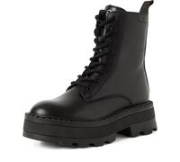 Schnürstiefelette TAMARIS, Damen, Gr. 37, schwarz, Leder, Lederimitat, unifarben, Schuhe Schnürstiefelette, Blockabsatz, Plateau, Schnürboots mit Innenreißverschluss (14981268-37) schwarz