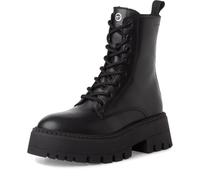 Schnürstiefelette TAMARIS, Damen, Gr. 38, schwarz, Leder, Lederimitat, unifarben, Schuhe Schnürstiefelette, Blockabsatz, Plateau, Schnürboots mit Touch It-Ausstattung (64168962-38) schwarz