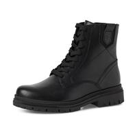 Schnürstiefelette TAMARIS, Damen, Gr. 39, schwarz, Glattleder, Schuhe, Blockabsatz, Schnürboots mit modischen Ziernähten (33787518-39) schwarz