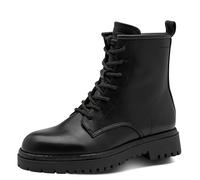 Schnürstiefelette TAMARIS, Damen, Gr. 39, Synthetik Textil, schwarz, Lederimitat, unifarben, Basic, Schuhe Schnürstiefelette, Schnürboots mit zusätzlichem Innenreißverschluss (97248217-39) schwarz