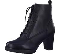 Schnürstiefelette TAMARIS, Damen, Gr. 41, schwarz, Lederimitat, unifarben, Schuhe Schnürstiefelette, Trichterabsatz, Stiefelette, Businessmode in veganer Verarbeitung (49367507-41) schwarz