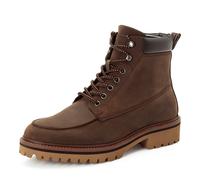 Schnürstiefelette TAMARIS, Damen, Gr. 45, braun (dunkelbraun), Leder, Schuhe Schnürstiefelette, Boots mit weicher Schaftrand-Polster, für Herren (87217230-45) dunkelbraun