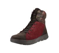 Schnürstiefelette THINK "Think Stiefelette Veloursleder", Damen, Gr. 41, braun, rot, Veloursleder, Schuhe Schnürstiefelette (43362520-41) braun, rot