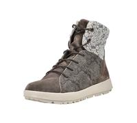 Schnürstiefelette THINK "Think Stiefelette Veloursleder/Textil", Damen, Gr. 41, braun (pepper), Textil, Veloursleder, Schuhe Schnürstiefelette (10325230-41) pepper