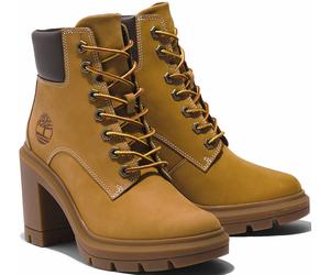 Schnürstiefelette TIMBERLAND "ALLINGTON HEIGHTSMID LACE UP BOOT", Damen, Gr. 40, gelb (wheat), Leder, Synthetik, Schuhe Schnürstiefelette, Winterschuhe, Winterstiefel, Schnürboots, Winterboots (532401