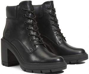 Schnürstiefelette TIMBERLAND "ALLINGTON HEIGHTSMID LACE UP BOOT", Damen, Gr. 40, schwarz, Leder, Synthetik, Schuhe Schnürstiefelette, Winterschuhe, Winterstiefel, Schnürboots, Winterboots (81244037-40