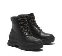 Schnürstiefelette TIMBERLAND "ROXIE LANE MID LACE UP BOOT", Damen, Gr. 39,5, schwarz (schwarz full grain), Leder, Schuhe Schnürstiefelette, Winterschuhe, Winterstiefel, Schnürboots, Winterboots (54971