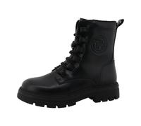 Schnürstiefelette TOM TAILOR, Damen, Gr. 38, schwarz, Lederimitat, Schuhe Schnürstiefelette, Blockabsatz, Schnürboots mit Glitzerdetails (33313807-38) schwarz