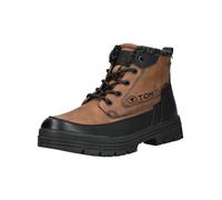 Schnürstiefelette TOM TAILOR "Tom Tailor Stiefelette Lederimitat", Damen, Gr. 43, braun (cognac), Lederimitat, Schuhe Schnürstiefelette (96100060-43) cognac
