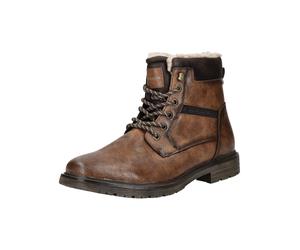 Schnürstiefelette TOM TAILOR "Tom Tailor Stiefelette Lederimitat", Damen, Gr. 44, braun, Lederimitat, Schuhe Schnürstiefelette (22923665-44) braun