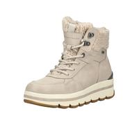 Schnürstiefelette TOM TAILOR "Tom Tailor Stiefelette Lederimitat/Textil", Damen, Gr. 39, cream, Lederimitat, Textil, Schuhe Schnürstiefelette (95658501-39) cream