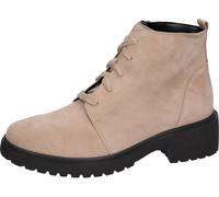 Schnürstiefelette WALDLÄUFER, Damen, Gr. 7 (40,5), beige (naturfarben), Veloursleder, Schuhe Schnürstiefelette, Schnürboots in klassischer Optik, bequeme Weite-G (78535240-7) naturfarben
