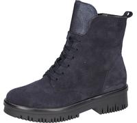 Schnürstiefelette WALDLÄUFER "H-ALEA", Damen, Gr. 5,5 (38,5), blau (nachtblau), Nappaleder, Veloursleder, Schuhe Schnürstiefelette, Schnürboots, Plateaustiefelette, Komfortweite H = sehr weit (1171076