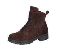 Schnürstiefelette WALDLÄUFER "K-ZOE", Damen, Gr. 6,5, dunkelbraun, Nappaleder, Veloursleder, unifarben, Schuhe Schnürstiefelette, Winterboots, Schnürboots, Komfortweite K (86928319-6,5)