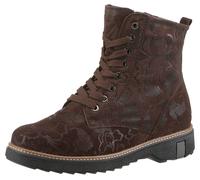 Schnürstiefelette WALDLÄUFER "KITOMI", Damen, Gr. 4 (37), dunkelbraun, Veloursleder, Schuhe Schnürstiefelette, Schnürboots, Winterboots, Komfortschuh in extrabreiter Schuhweite K (58931704-4)