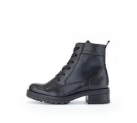 Gabor Damen Combat Boots, Frauen Stiefeletten,Wechselfußbett,Moderate Mehrweite (G),Kurzstiefel,schwarz (Flausch),40.5 EU / 7 UK
