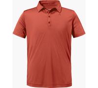 Poloshirt SCHÖFFEL "CIRC Polo Shirt Tauron M", Herren, Gr. 52, schwarz crabapple, Obermaterial: 100% Polyester, normal, Shirts, sportliche Passform, kurze Ärmel, für Trekking und Outdoor (94387429-52)
