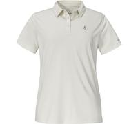 Poloshirt SCHÖFFEL "CIRC Polo Shirt Tauron L", Damen, Gr. 38, beige (9040, natur), Oberstoff: 100% Polyester, V-Ausschnitt, Shirts (39360358-38) 9040, natur