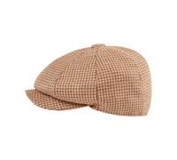 Schöffel Country Tweedmütze Newsboy Cap Houndstooth Tweed (Größe: S) S beige