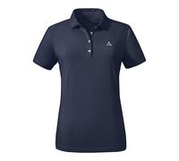 Schöffel Damen CIRC Polo Shirt Tauron L, kreislauffähiges Wandershirt, schnell trocknendes, leichtes Poloshirt mit Fast 100% Recyclingfähigkeit, Navy Blazer, 42