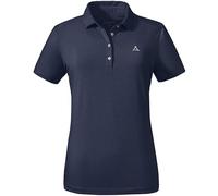 Poloshirt SCHÖFFEL "CIRC Polo Shirt Tauron L", Damen, Gr. 34, blau (navy blazer), Obermaterial: 100% Polyester, normal, Shirts, sportliche Passform, kurze Ärmellänge, schnelltrocknend (24155152-34) na