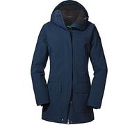 Schöffel Damen Ins. Parka Rotterdam L wind- und wasserdichter Damen Parka mit verstellbarer Taille, Wintermantel mit 4-Wege-Stretch und Teddyfutter