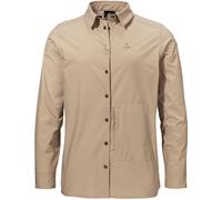 Outdoorbluse SCHÖFFEL "Blouse Style Maghera WMN", Damen, Gr. 42, 4705, beige, Oberstoff: 100% Polyester; Futter Passe: 100% Polyester, bequem, V-Ausschnitt, Blusen (10319209-42) 4705, beige