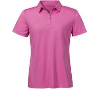 Schöffel Damen Poloshirt CIRC Polo Shirt Tauron L – V-Ausschnitt, 100% Polyester – Gr. 46, Fuchsia