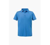 Schöffel Herren Polo CIRC Tauron M – 100% Polyester – V‑Ausschnitt – Größe 56, Blau