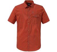 Schöffel Trattberg Shirt SH M Herren Funktionshemd orange-kariert 48