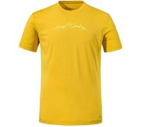 Funktionsshirt SCHÖFFEL "CIRC T Shirt Sulten M", Herren, Gr. 56, 5205, gelb, Oberstoff: 100% Polyester, sportlich, Rundhals, Kurzarm, Shirts (71118800-56) 5205, gelb
