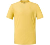 Funktionsshirt SCHÖFFEL "Urban T Shirt Style Galerne MNS", Herren, Gr. 50, 5205, gelb, Oberstoff: 74% Polyester, 26% Lyocell, modisch, Rundhals, Kurzarm, Shirts (51960405-50) 5205, gelb