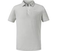 Poloshirt SCHÖFFEL "Polo Shirt Ramseck M", Herren, Gr. 54, grau (9180, grau), Oberstoff: 77% Polyester, 18% Lyocell, 5% Elasthan, V-Ausschnitt, Shirts (62516256-54) 9180, grau