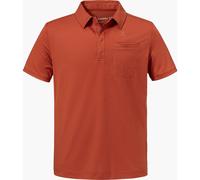Schöffel Poloshirt Ramseck M Herren – V‑Ausschnitt, Materialmix – Gr. 50 rot