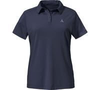 Schöffel Poloshirt Ramseck L Damen V-Ausschnitt 77% Polyester 18% Lyocell 5% Elasthan Gr. 40 Blau