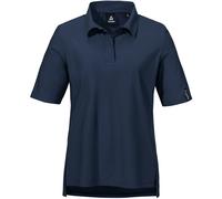 Schöffel Style Calmay Polo Damen T-Shirts blau Größe L Lifestyle Elastisch