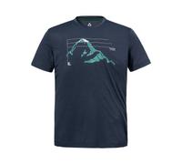 Funktionsshirt SCHÖFFEL "CIRC T Shirt Sulten M", Herren, Gr. 50, 0882, blau, Oberstoff: 100% Polyester, Rundhals, Shirts Funktionsshirt (59991553-50) 0882, blau