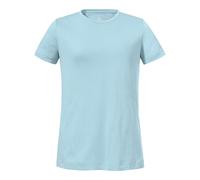 Funktionsshirt SCHÖFFEL "T Shirt Buchberg L", Damen, Gr. 44, 8015, blau, Oberstoff: 60% Baumwolle, 40% Polyester, Rundhals, Shirts Funktionsshirt (81863050-44) 8015, blau