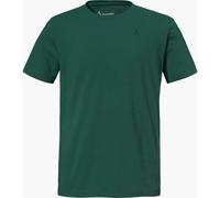 Funktionsshirt SCHÖFFEL "T Shirt Hohberg M", Herren, Gr. 56, 6995, grün, Oberstoff: 60% Baumwolle, 40% Polyester, Rundhals, Shirts Funktionsshirt (26351524-56) 6995, grün