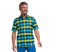 Schöffel Wanderhemd Moraans (Baumwollmix) kurzarm blau/limegrün Herren, Größe 50